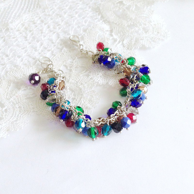 925 Placcato Argento Lucente Cuore Amore Bracciale Regalo Coppia