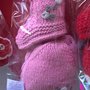 Set bimba 6-9 mesi berretto e stivaletti in lana rosa
