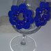 Orecchini fiore blu