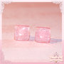 Orecchini quadrati rosa kawaii,stud earrings square pink,bijoux,moda,girl,emo!