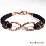 Bracciale con simbolo infinito in rame creato a mano