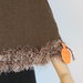 mantellina marrone con bordo effetto pelliccia