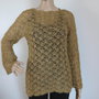 maglia mohair e lurex senape e oro