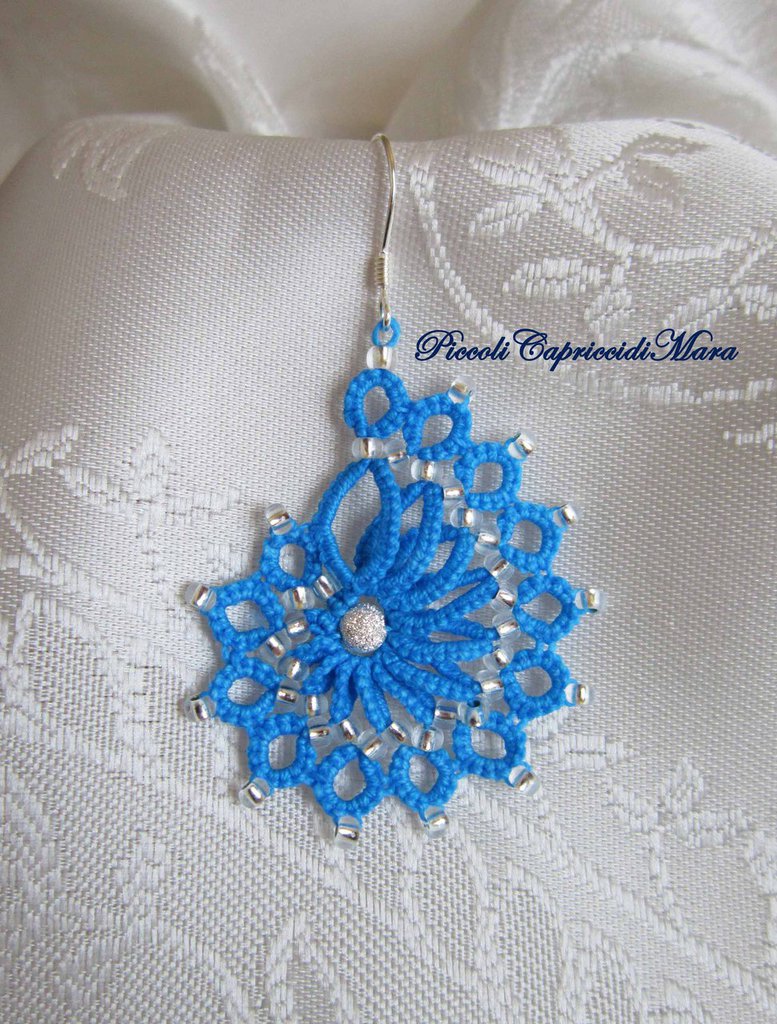 NKlaus Orecchini A Cerchio Incernierati In Argento 925 Con Zirconi Azzurri - 16 Mm, Rodiati, 2112
