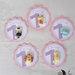 Card Art etichette compleanno bimaba rosa e lilla con animaletti primo compleanno gadget personalizzabili