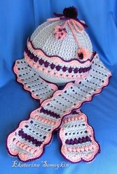 crochet hat and scarf set