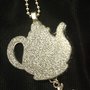 Collana Teiera Glitter Argento