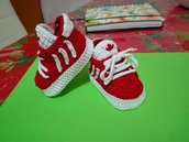 Adidas scarpine uncinetto handmade neonato