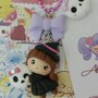 Collana Kawaii FIMO fate lolita, fatina con teschietto e fiocco kawaii