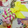 Collana Kawaii FIMO lecca lecca lollypop fiocco giallo caramella sweet olita