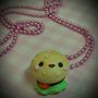 Collana hamburger kawaii con faccina Alchemian Lolita Food gnam cute Sweet