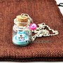 Collana Kawaii FIMO con boccetta gufo gufetto fortuna amicizia Alchemian fimo