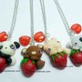 1 Collana Alchemian orsetto, orso, maialino o koala Lolita cute fragola panda