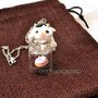 Collana Kawaii FIMO con boccetta mucca golosa ciambella cute gnam Alchemian fimo