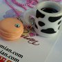 collana tazza mug mucca e Macaroon sweet kawaii gnam cute Alchemian