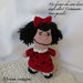                                                      Mafalda, la bimba dei fumetti di Quino ( Amigurumi)