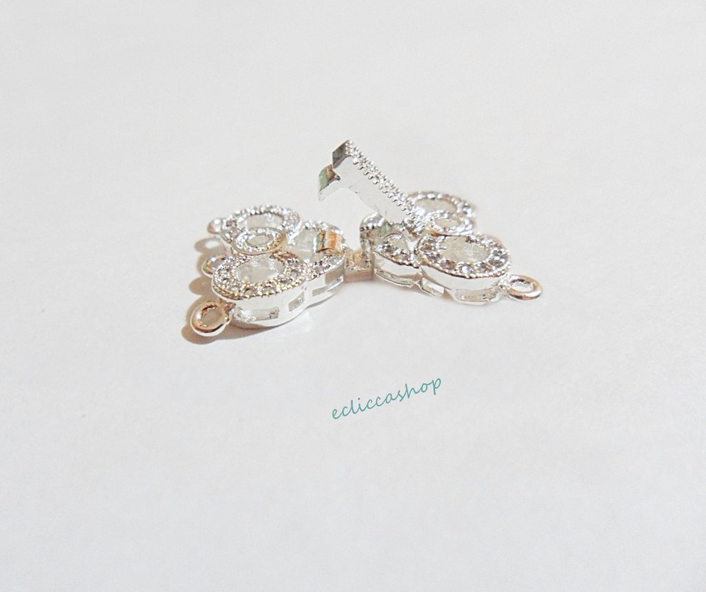 Prolunghe Per Bracciale In Oro E Argento - Chiusura Pieghevole Con Strass, Per Gioielli Fai Da Te - Foto 14