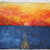 olio su tela dipinto a spatola tramonto sul mare
