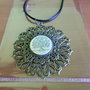 collana ciondolo bronzo ed argento con disegno albero