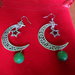 orecchini grandi lune con pietre dure di smeraldo