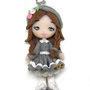 Collana bambolina con cappellino doll fimo necklace  idea regalo clay