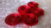 Fiori di carta, 10 rose rosse, decorazione matrimonio, centro tavola