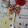 Collana cucchiaino con fiocchetto e rosellina, kawaii style