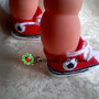 SCARPETTE NEONATO A UNCINETTO 0-3 mesi CONVERSE ALL STAR ROSSE