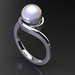 Anello perla argento 925