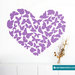 Farfalle cuore - adesivo murale farfalle - sticker da parete 