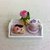 Vassoio in legno bianco colazione dollshouse miniature