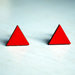 Orecchini triangoli rossi