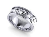 anello claddagh argento