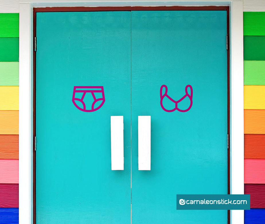 Adesivo Porta Indicazione Toilette Uomo E Donna - Foto 2