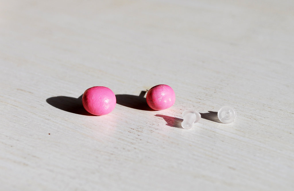 Clever Schmuck Orecchini Gatto Argento 925 - Stile Giapponese, Laccati Blu E Rosa, 7x7 Mm, Ipoallergenici