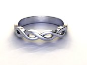anello intrecciato argento