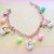 Bracciale in alluminio rosa con unicorni in fimo fatti a mano kawaii idee regalo compleanno 