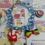 Bracciale Lollipop,marshmallow,liquirizia,fiocco kawaii, sweet, lolita fiocco