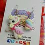 Orecchini pony marshmallow,unicor,kawaii style FIMO,by Alchemian