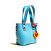 Little Shopping Bag in feltro celeste, borsa celeste