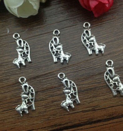 VENACOLY Ciondolo Giraffa In Argento Sterling 925 Con Zirconi E Smalto, Per Bracciale O Collana, Regalo Donna
