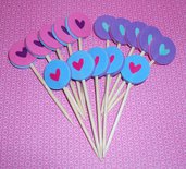 San Valentino Collection! - Muffin e CupCake Toppers^^ - Decorazioni per Dolci - LoveSet-3^^ (lotto 15pz)