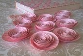fiori di carta, 30 rose rosa, decorazione tavola, matrimonio, san valentino, compleanno, centrotavola, segnaposto