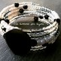 Bracciale con bottone d'epoca anni '20 in lucite