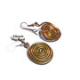 Orecchini pendenti wire alluminio con spirale bronzo - rame