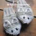 Muffole volpe argentata, guanti, manopole bambino in pura lana e alpaca fatti a mano 