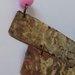 Collana in ottone con pietre dure rosa/grigia