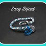 BLU SNAKE: Bracciale a Serpente In Alluminio Argento e Azzurro