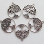 5 pz. CIONDOLO ALBERO DELLA VITA ARGENTO TREE OF LIFE VINTAGE