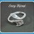 SILVER SNAKE: Bracciale a Serpente In Alluminio Argento